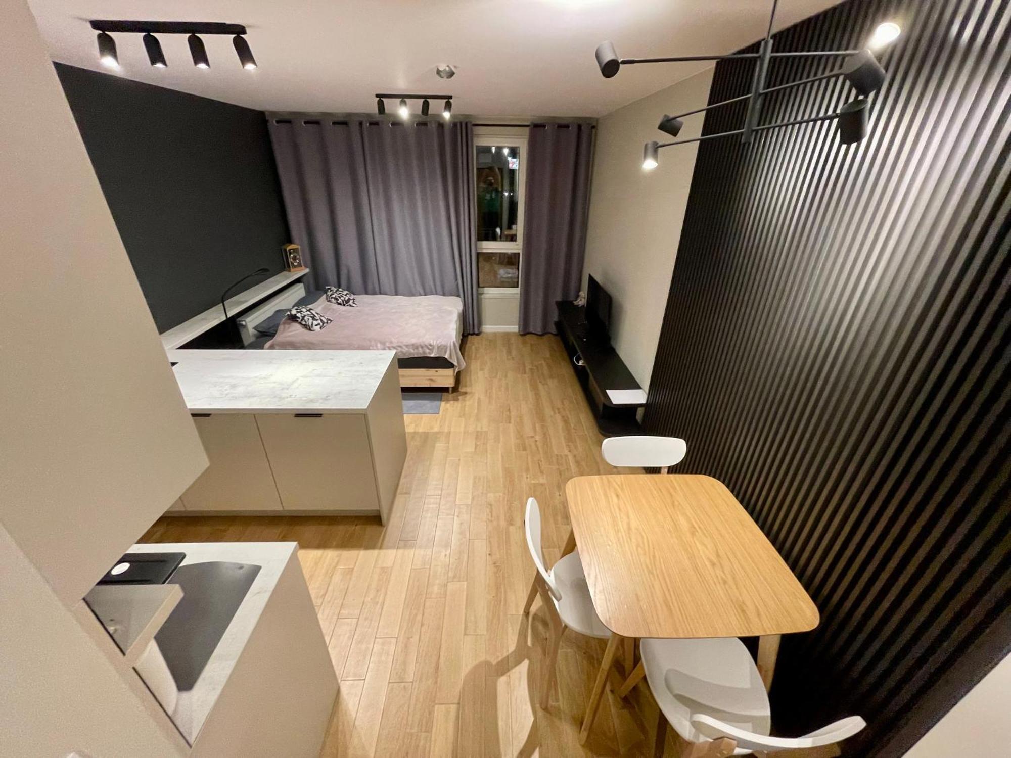 Lägenhet Time&house Pileckiego Przy Centrum Onkologi I Klinice Novum Apartament Na Wylacznosc Pokoj,sypialnia,lozko, Lazienka,kuchnia